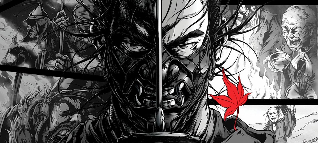 Ghost of Tsushima ganha pôsteres em estilo mangá pelo ilustrador de Afro Samurai