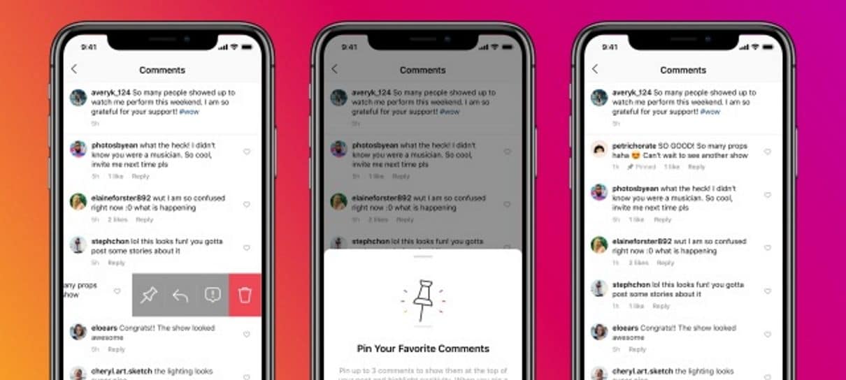 Instagram disponibiliza função de fixar comentários para todos os usuários