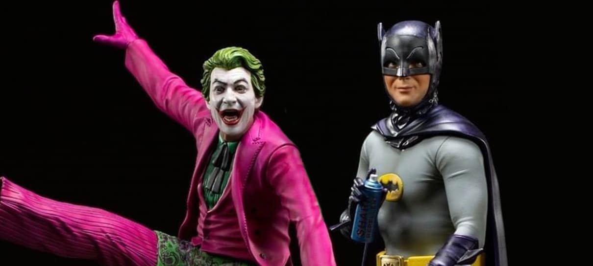 Iron Studios revela colecionáveis do Coringa e do Batman inspirados na série de 1966