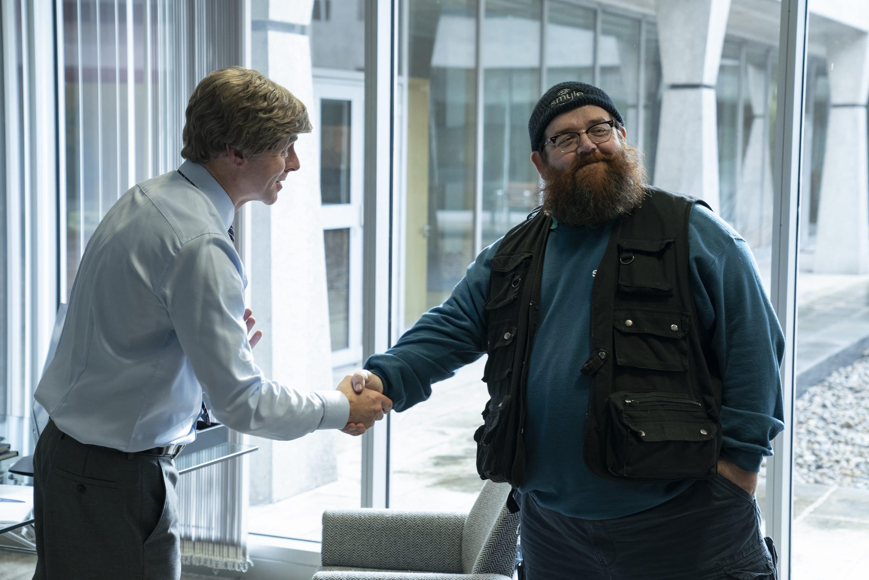 Simon Pegg as Dave, Nick Frost as Gus Roberts