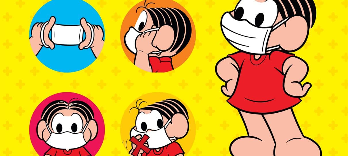 Turma da Mônica ensina sobre importância de máscaras e distanciamento social