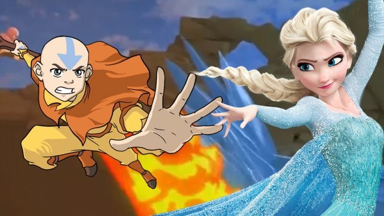Elsa versus Aang? Vídeo mostra animações feitas por fãs com personagens dobrando elementos