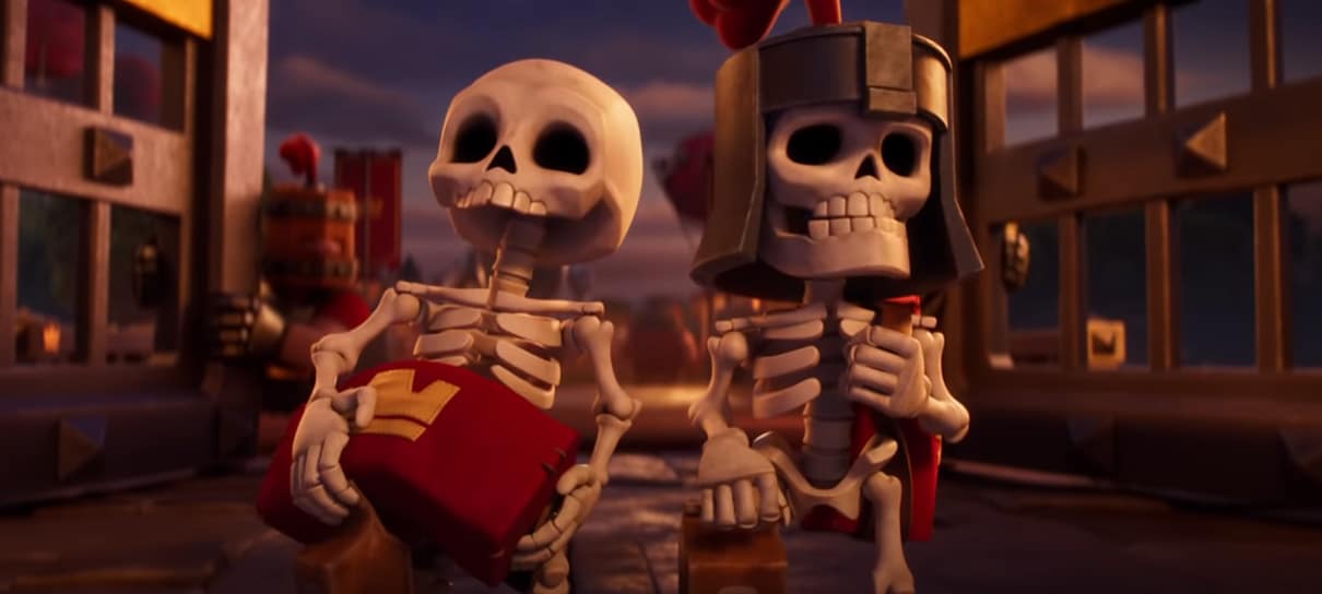 Clash of Clans e Clash Royale ganham curta animado em 3D com aventuras das caveirinhas