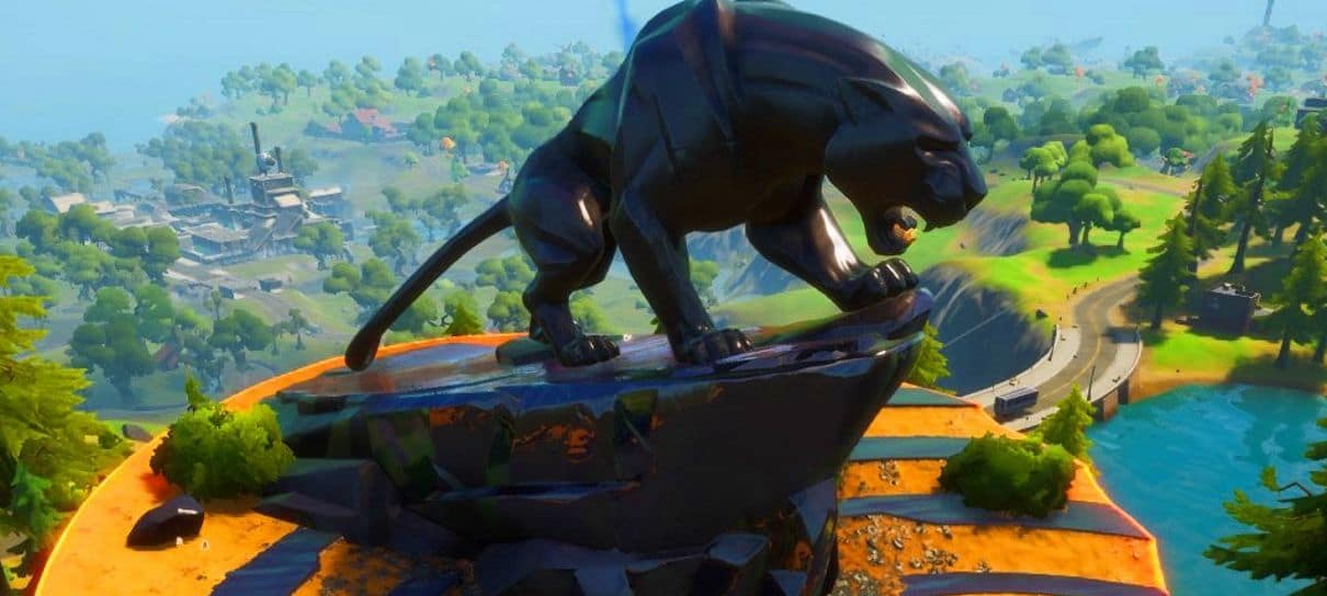 Fortnite adiciona estátua do Pantera Negra e fãs prestam homenagens