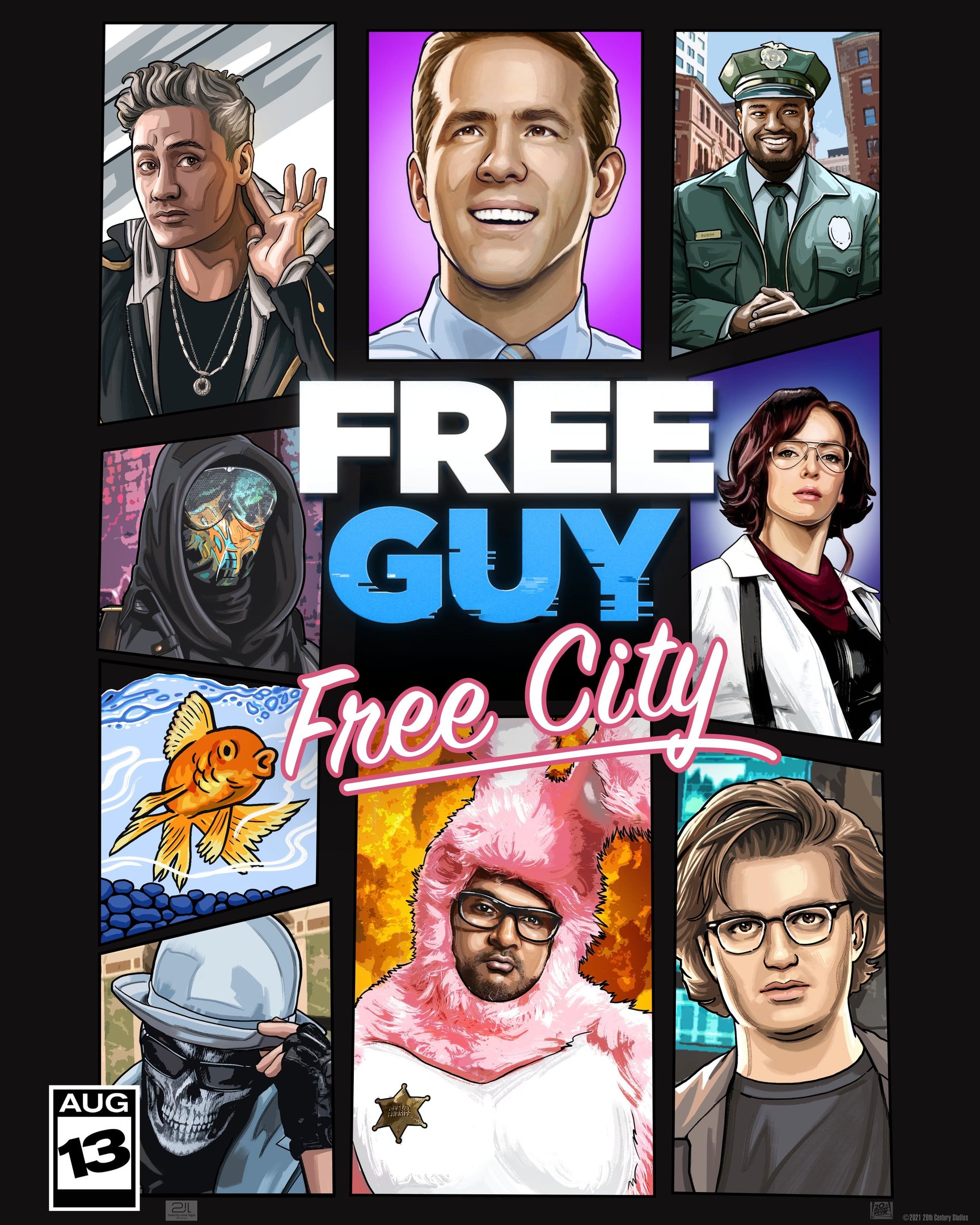 O que o filme Free Guy, da Disney, tem em comum com o jogo GTA 5 Online?