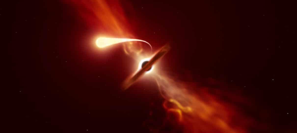 Estrela é devorada por buraco negro em processo chamado de "espaguetificação"