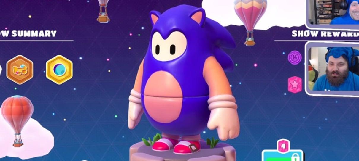 Fall Guys terá skin de Sonic para as jujubas