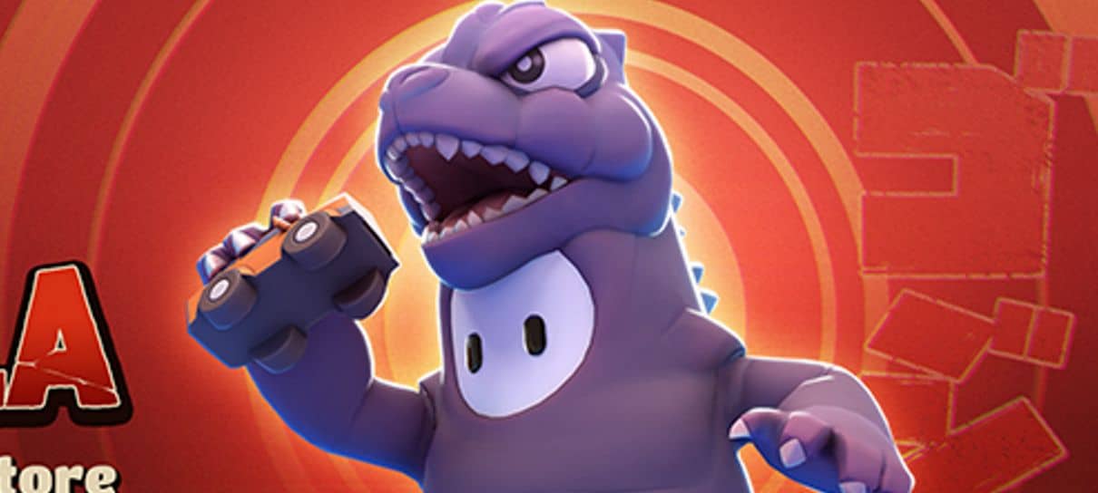 Fall Guys terá skin de Godzilla em novembro