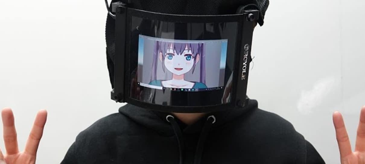 Jovens Meninos Usando Máscaras De Rosto Personagens Anime