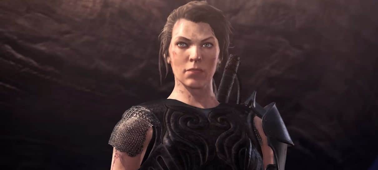 Monster Hunter World terá evento com personagem de Milla Jovovich do filme live-action