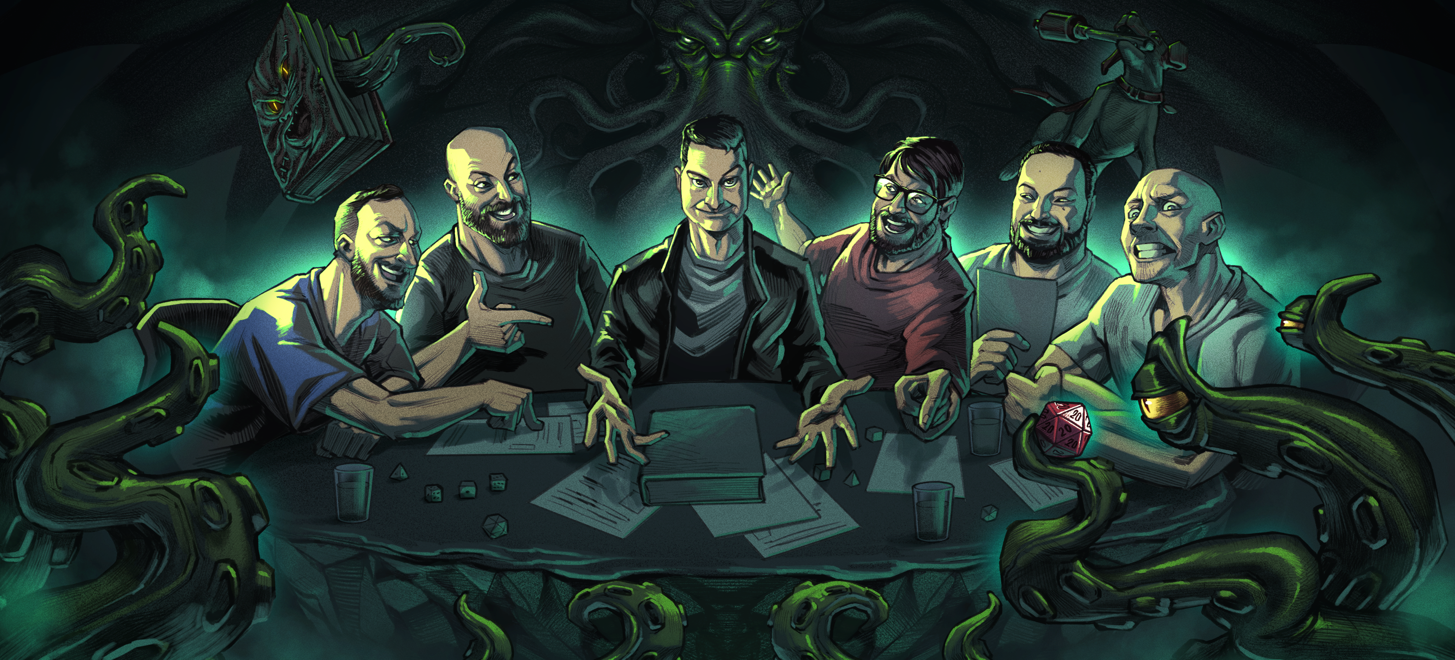 Capa do episódio Bastidores do Nerdcast RPG Cthulhu