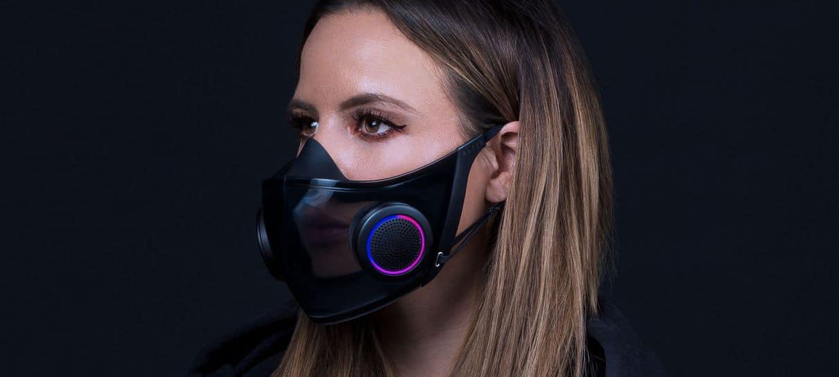 Razer apresenta conceito de máscara "gamer" com luzes RGB