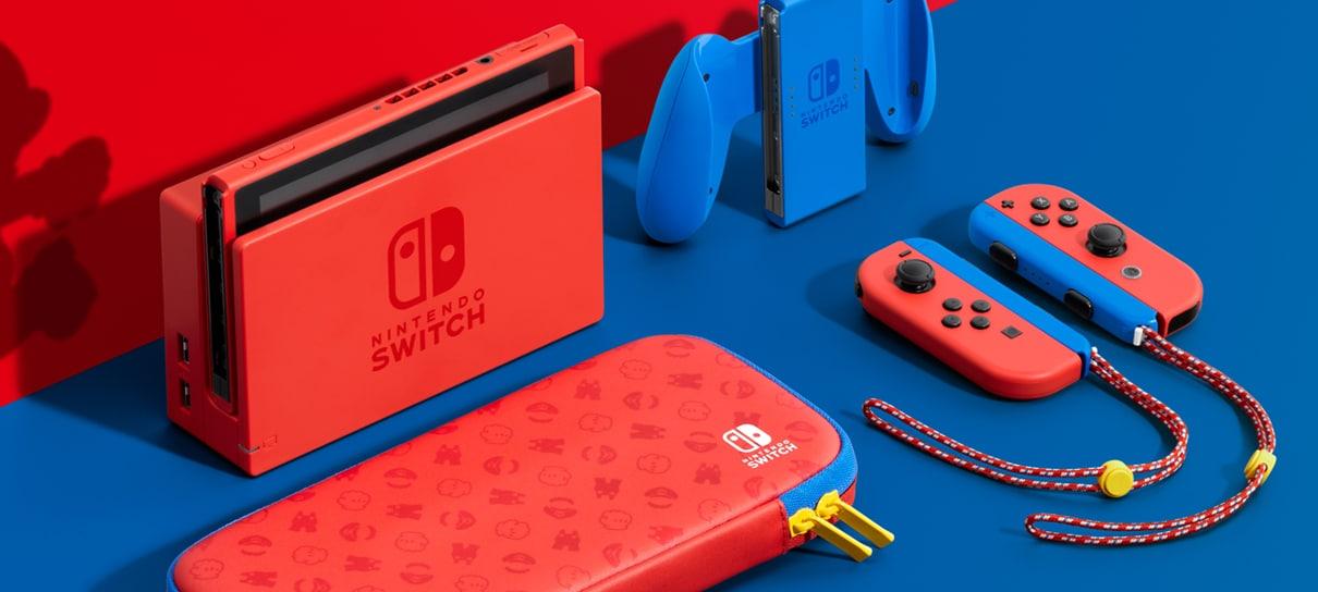 Nintendo anuncia versão do Switch inspirada no visual do Mario