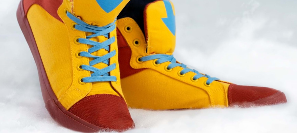 Esse tênis de Avatar: A Lenda de Aang traz todo o estilo de um dobrador de ar