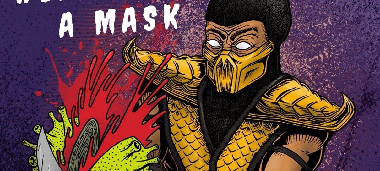 Mortal Kombat | Scorpion promove o uso de máscara de um jeito sangrento em arte de fã