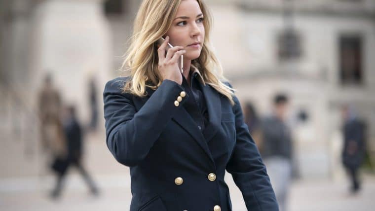 Sharon Carter (Emily VanCamp) em Falcão e o Soldado Invernal