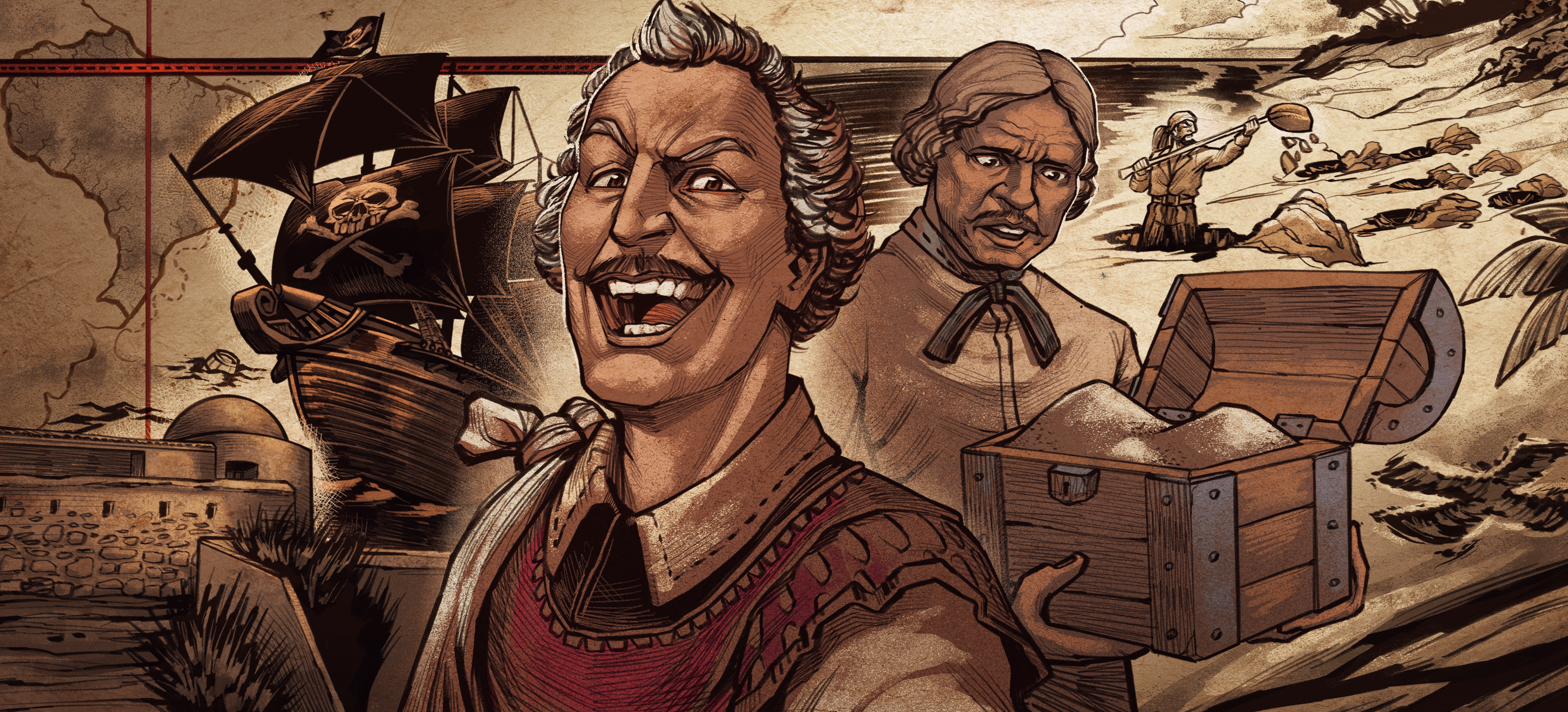 Capa do episódio Piratas no Brasil