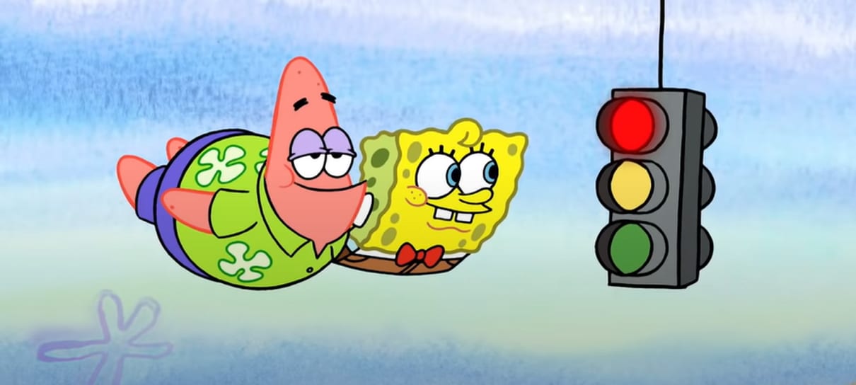 Patrick Estrela encontra seu propósito no trailer do derivado de Bob Esponja