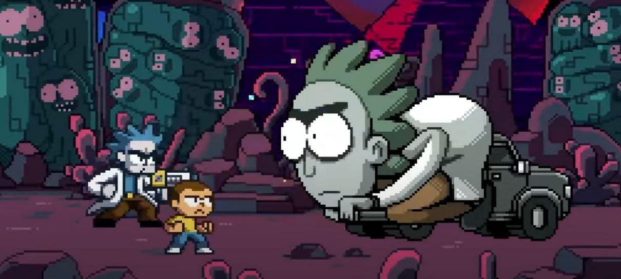 Rick and Morty se transforma em jogo com estilo pixel art em vídeo especial