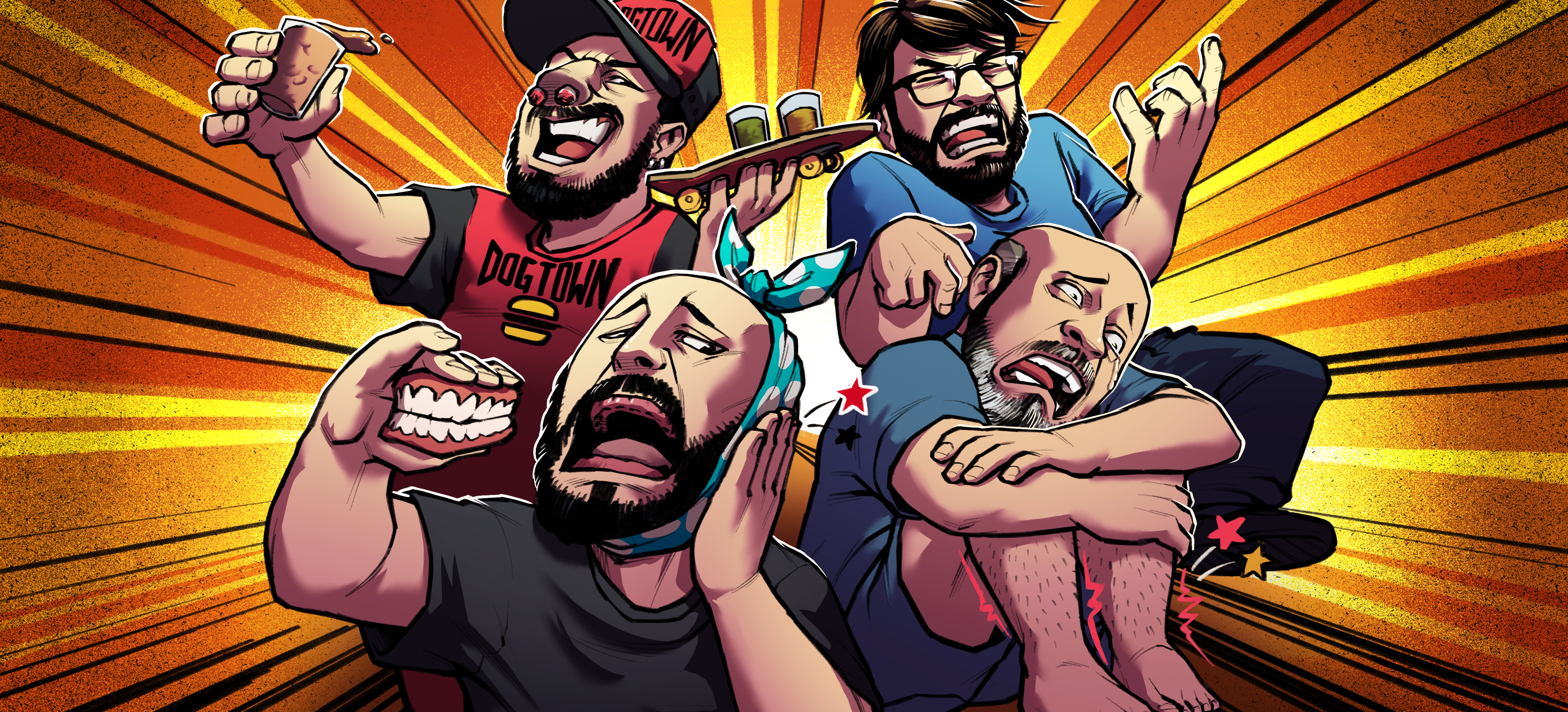 Capa do episódio Qual é a pauta? Dor nas pernas, Air Guitar e sopa de feijoada