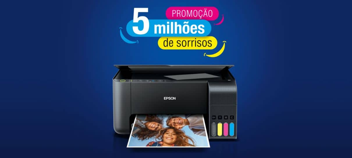 Compre uma impressora Epson Ecotank e concorra a 10 prêmios de R$ 5 mil