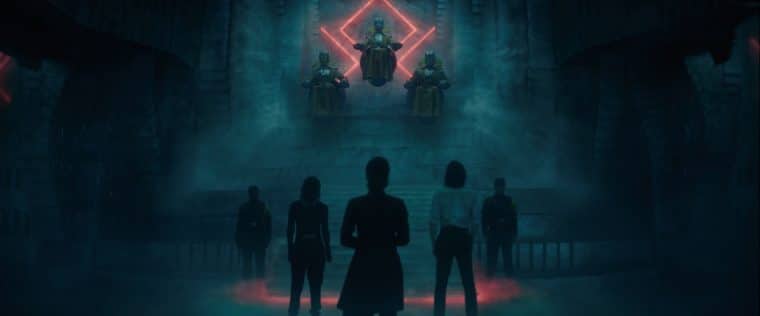 Sophia Di Martino, Gugu Mbatha-Raw e Tom Hiddleston em Loki (Divulgação/Marvel)