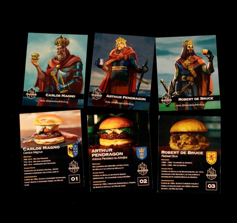 Imagem dos cards colecionáveis da Seven Kings