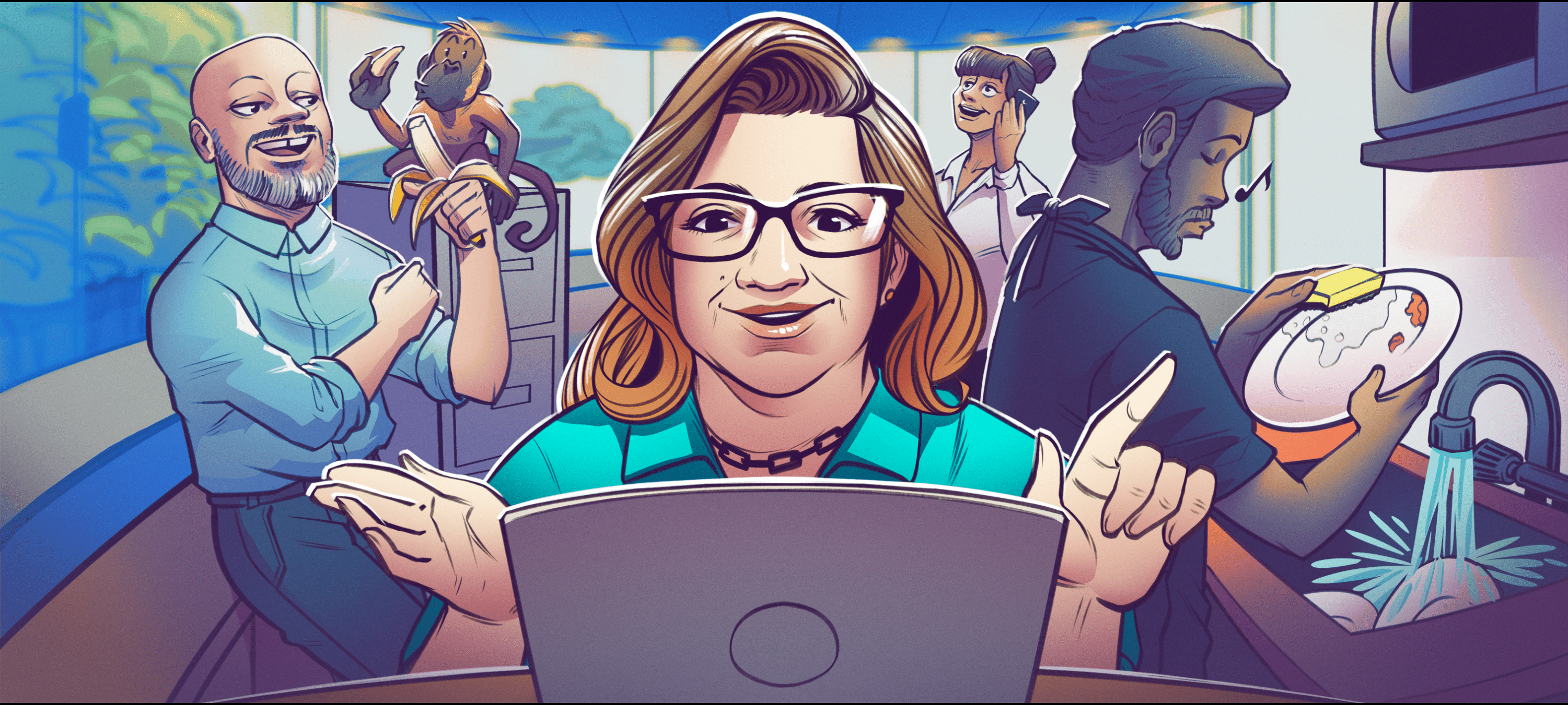 As vantagens, desafios e os macacos do home office