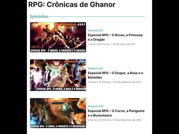 RPG: Crônicas de Ghanor