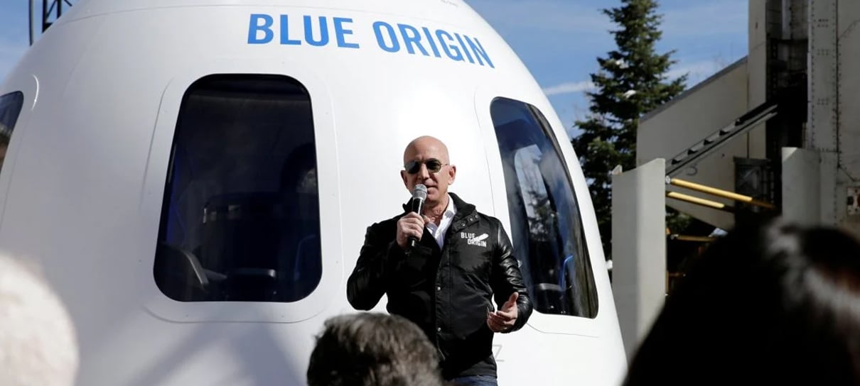 Treta espacial: empresa de Jeff Bezos faz infográfico desmerecendo concorrente