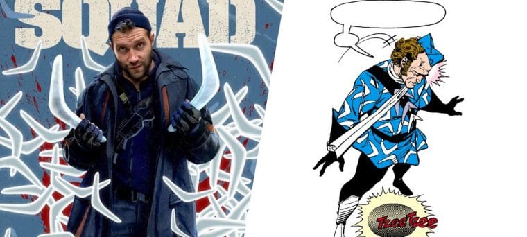Montagem com Jai Courtney e Capitão Bumerangue nas HQs (Divulgação/DC Comics)