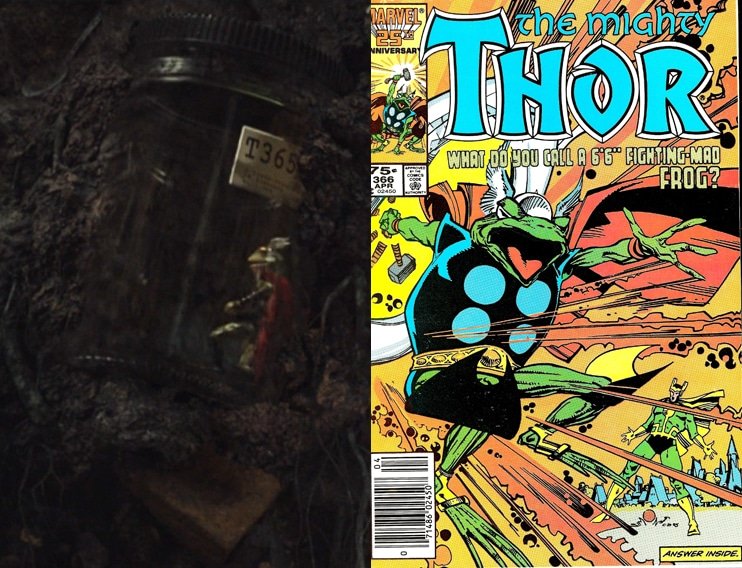 Thor sapo na série Loki e nas HQs (Divulgação/Marvel)