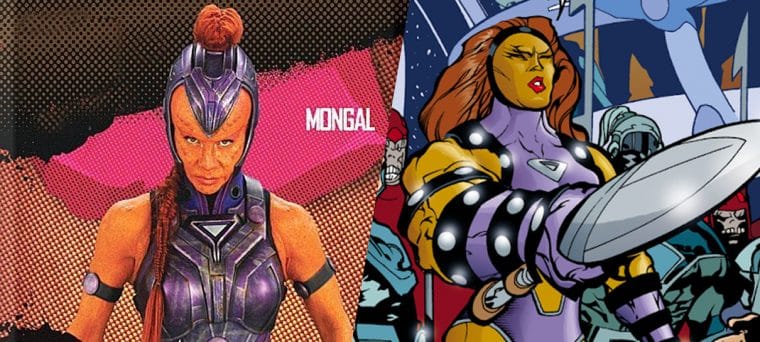 Montagem com Mayling Ng e Mongal nas HQs (Divulgação/DC Comics)