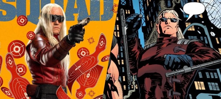 Montagem com Michael Rooker e Sábio nas HQs (Divulgação/DC Comics)