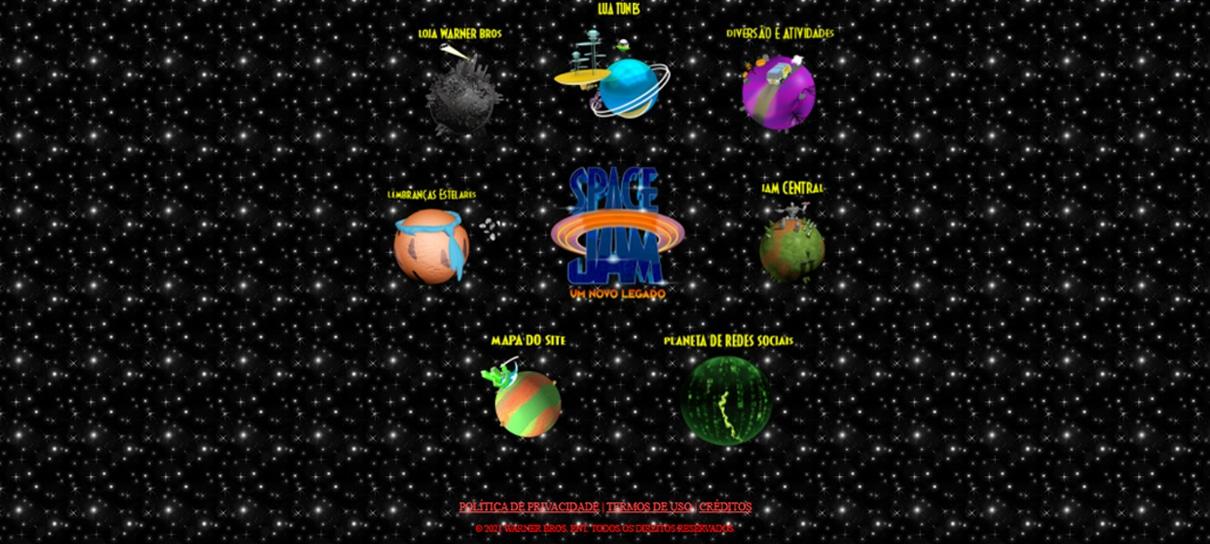 Site de Space Jam: Um Novo Legado ganha páginas inspiradas na interface de 1996