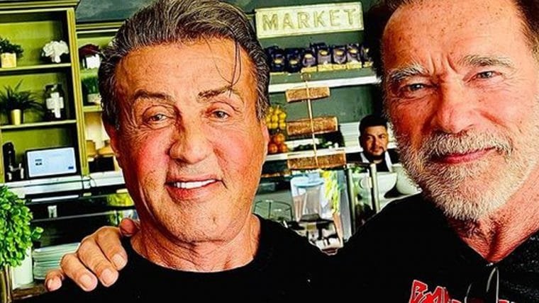 Sylvester Stallone publica foto com Arnold Schwarzenegger e comemora reencontro