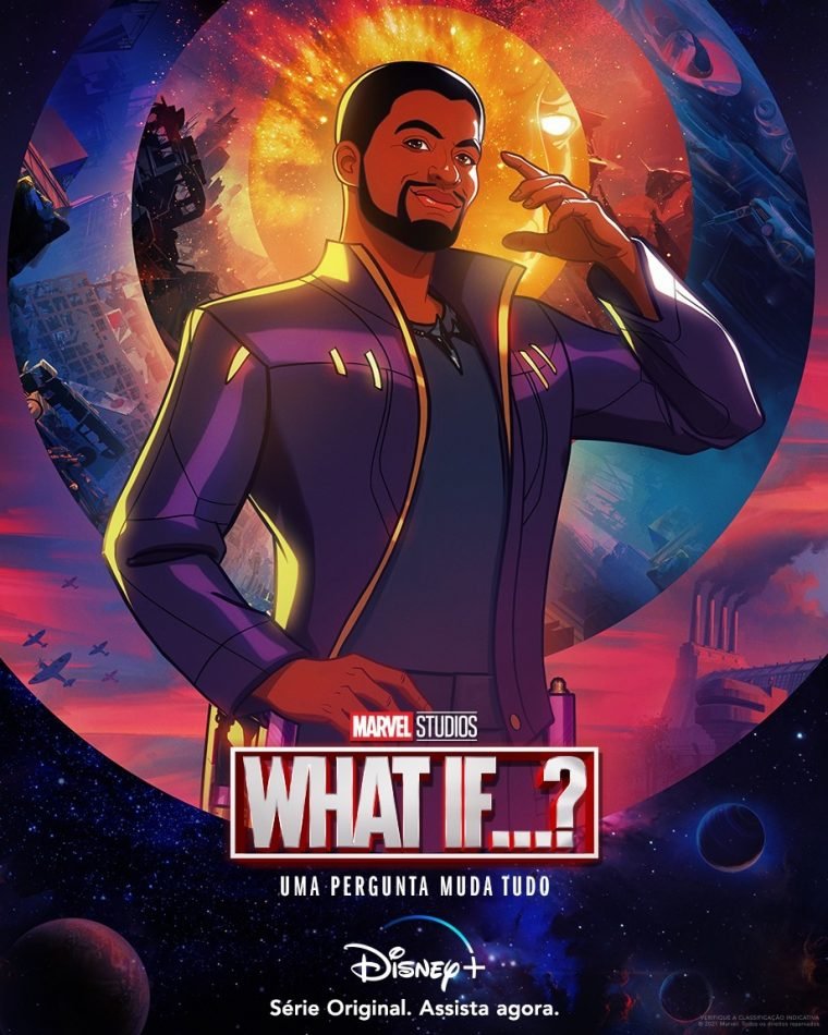 T'Challa Senhor das Estrelas em pôster de What If...? (Divulgação/Marvel)