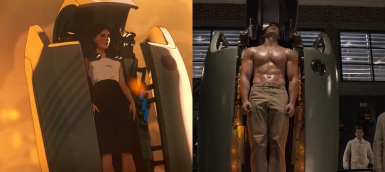 Peggy Carter em What... If? e Steve Rogers em Capitão América (Divulgação/Marvel)