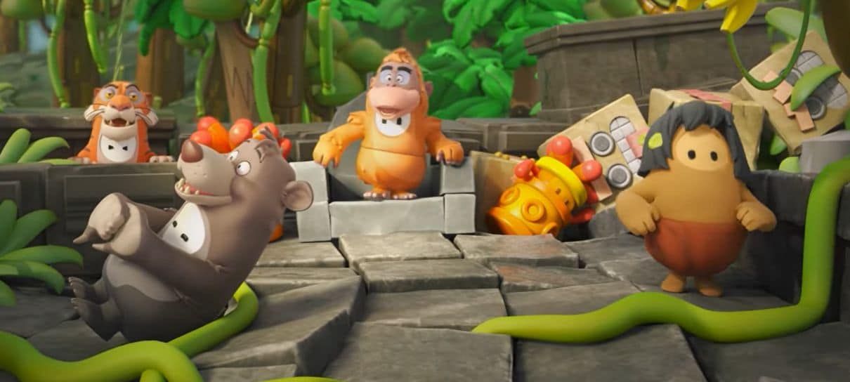 Fall Guys anuncia skins inspiradas em Mogli