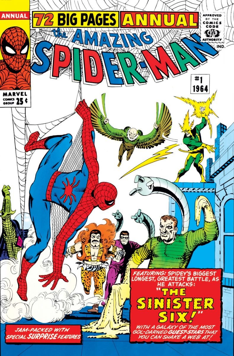 Capa de Amazing Spider-Man Annual #1, a primeira aparição do Sexteto Sinistro nas HQs (Divulgação)