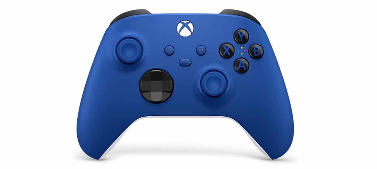 Controle azul é um dos controles Xbox sem fio com novas cores