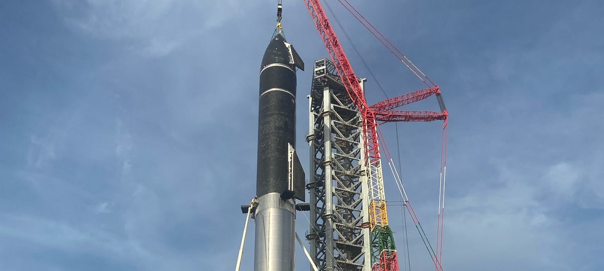 SpaceX cria o foguete mais alto do mundo unindo Starship e Super Heavy
