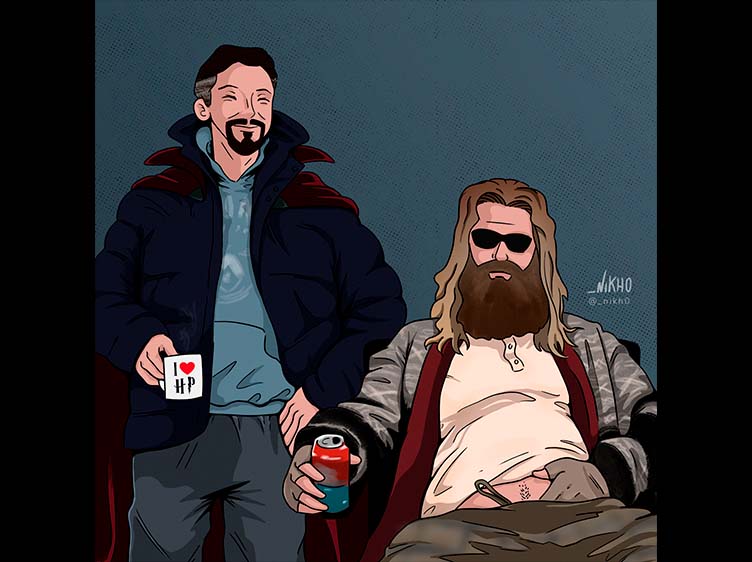 Avengers no Home Office por Nikholas França