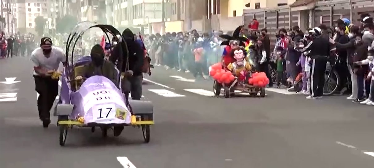 Corrida maluca coloca Dragon Ball Z contra Flintstones no Peru