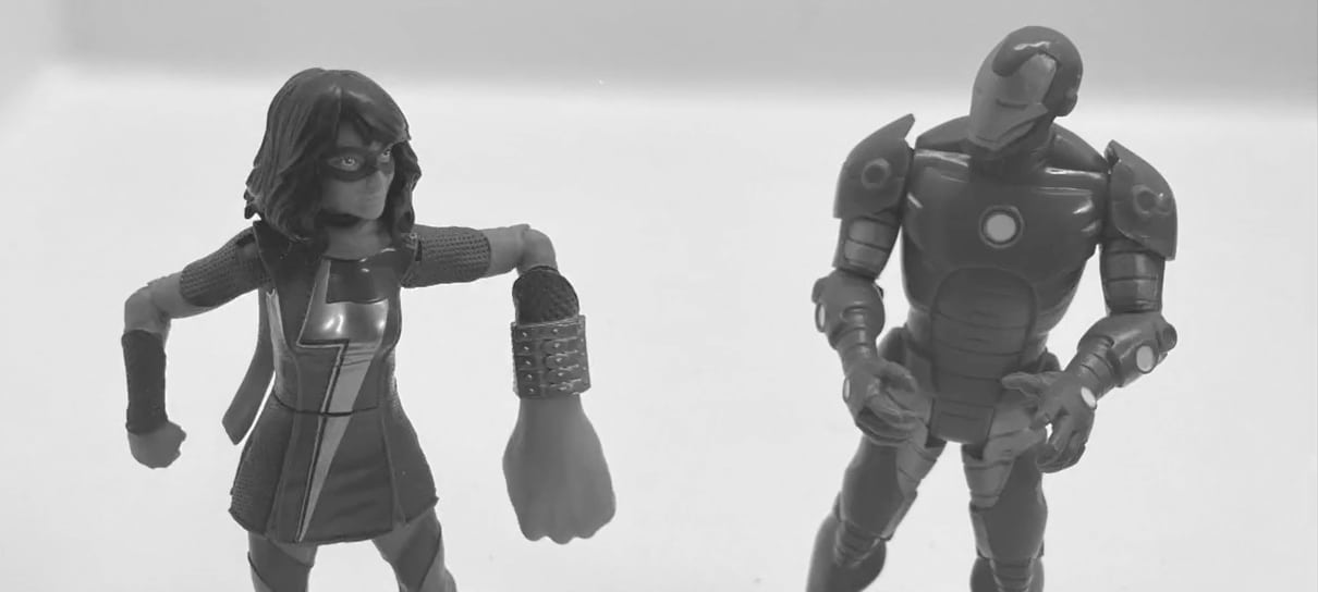 Iman Vellani, a Ms. Marvel, homenageia o Homem de Ferro em vídeo stop motion