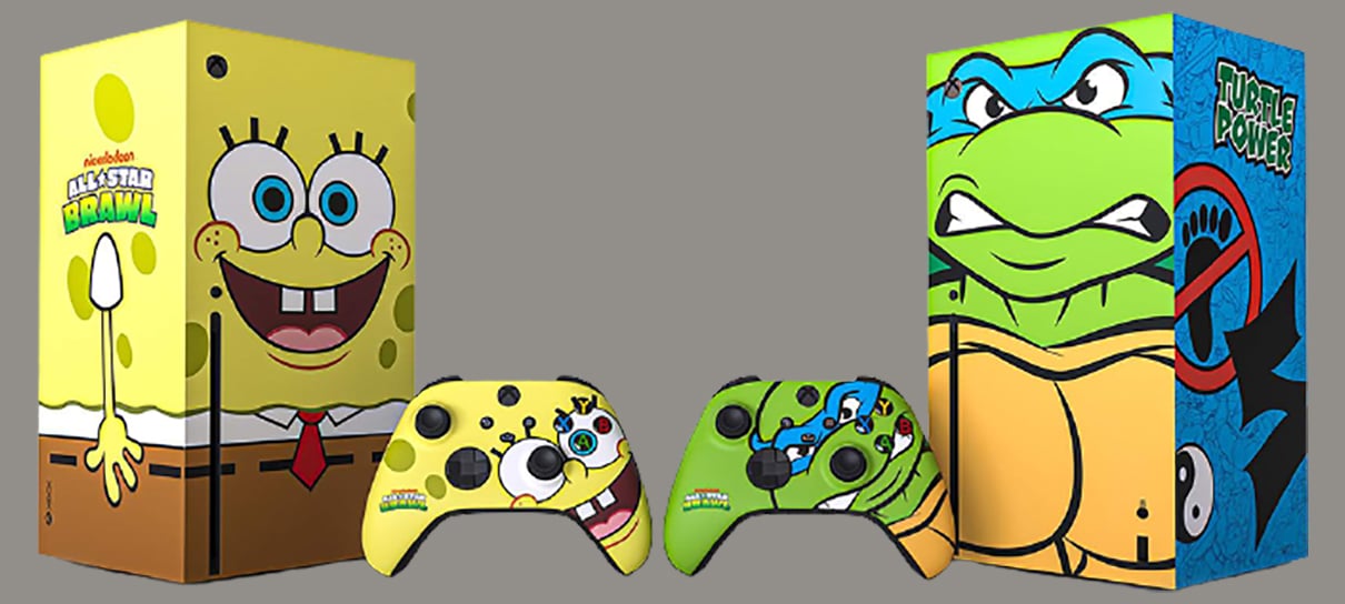 Xbox lança versões customizadas do Series X inspiradas em Bob Esponja e Tartarugas Ninja