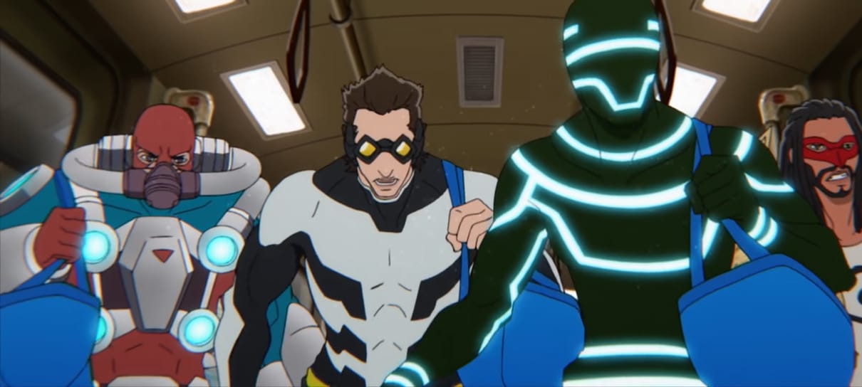 Supervilões se unem para grande assalto no trailer de Super Crooks, novo anime da Netflix