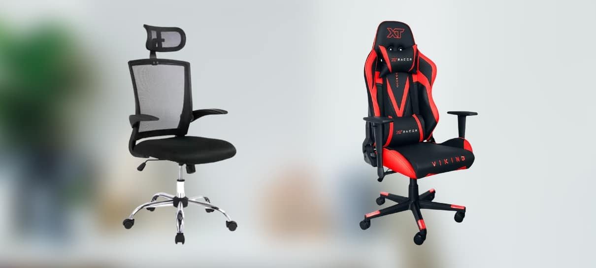 Cadeira gamer ou cadeira de escritório: qual é a melhor para o home office?