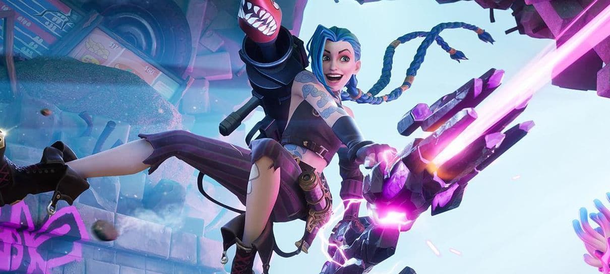 Jinx, campeã de League of Legends, está chegando em Fortnite