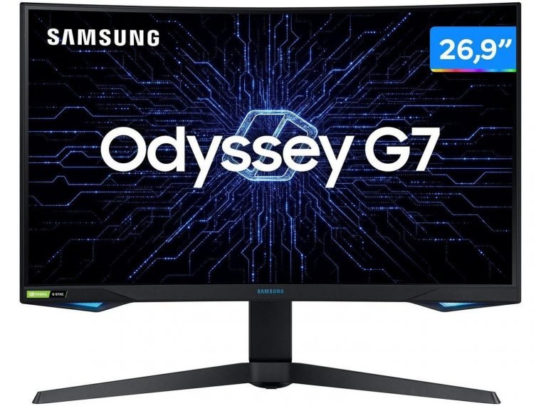 Samsung Odyssey g7 é um dos produtos gamers de black friday no nerdbunker